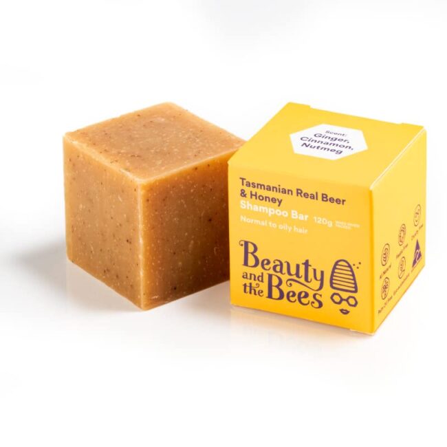 Beauty and the Bees beer solid shampoo bar
