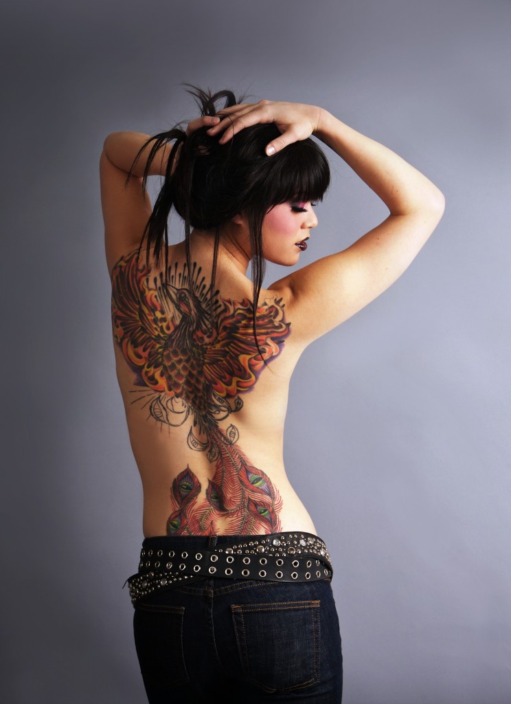 Beautiful back tattoo Beautiful tattooed woman